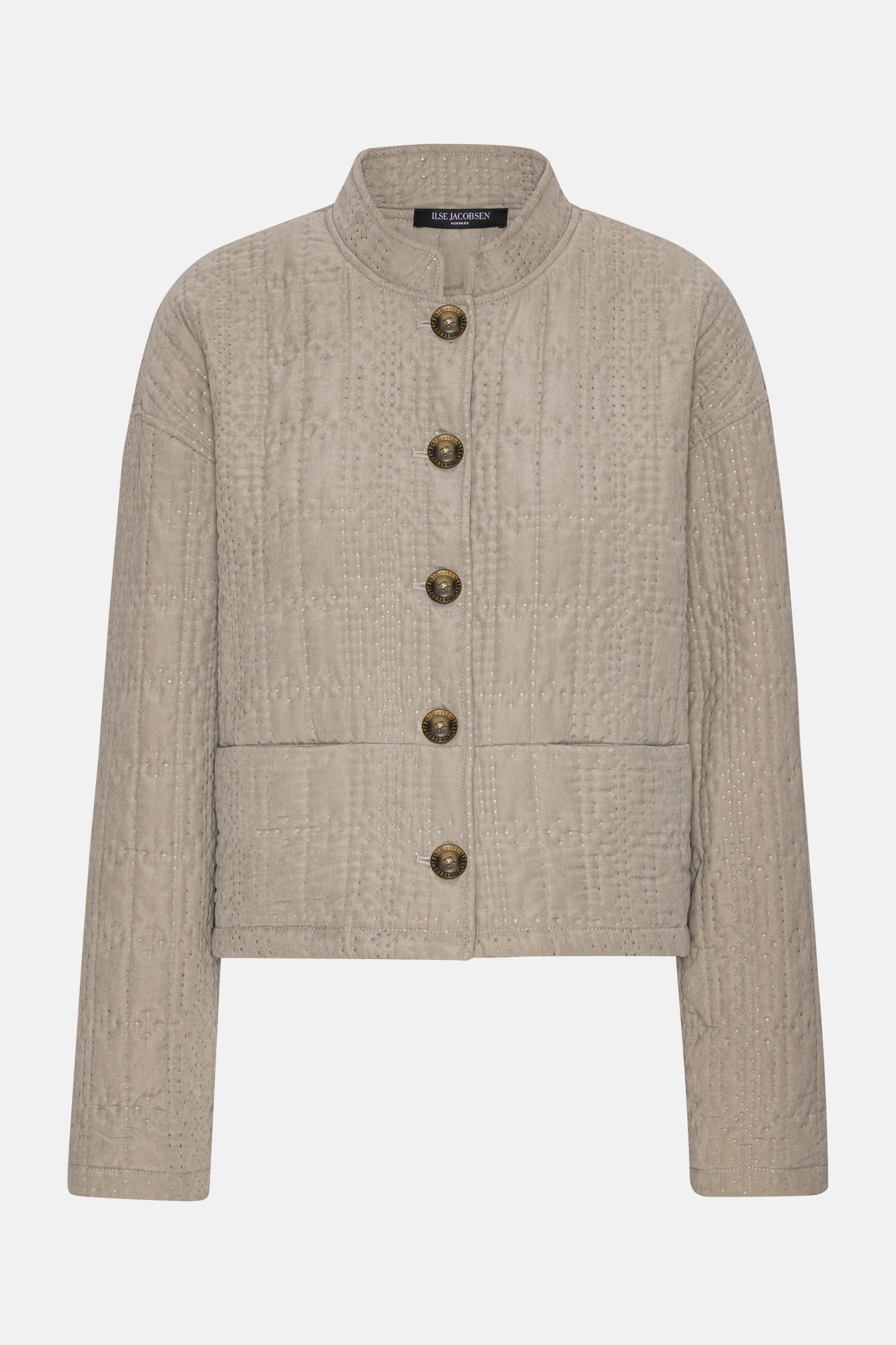 Kurze Steppjacke - Greige